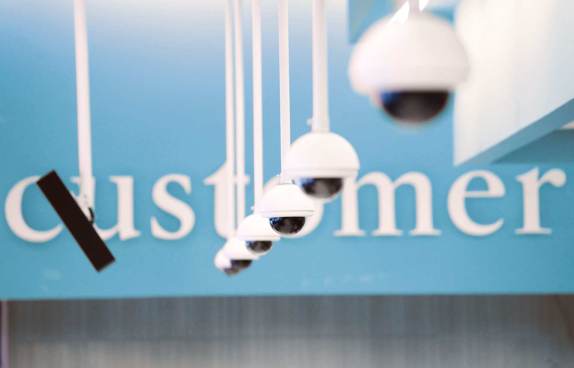 Security cameras in a retail store